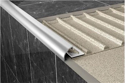 Embellecedor de azulejo de borde redondo de aluminio