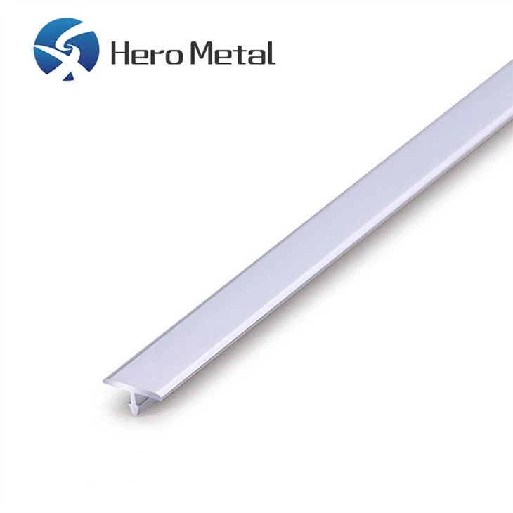 Embellecedor de borde de perfil de aluminio blanco