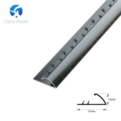 Tira de puerta de alfombra a alfombra de aluminio