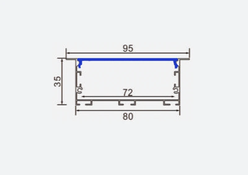 HM70 Led Light Aluminum Channel In Office drawing HM70 Led Light Aluminum Channel In Office drawing