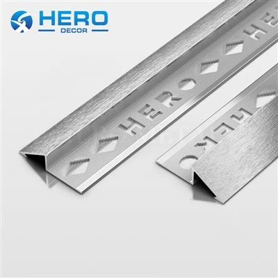 Tira de transición de piso biselado de aluminio