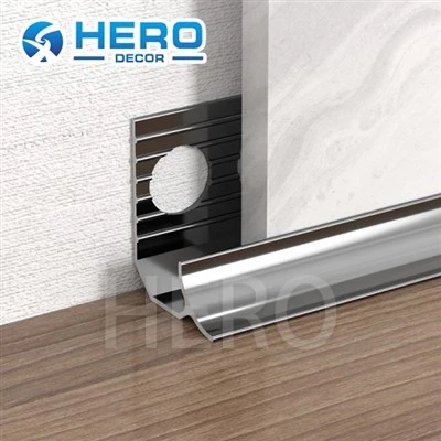 Borde de aluminio con forma de esquina interior