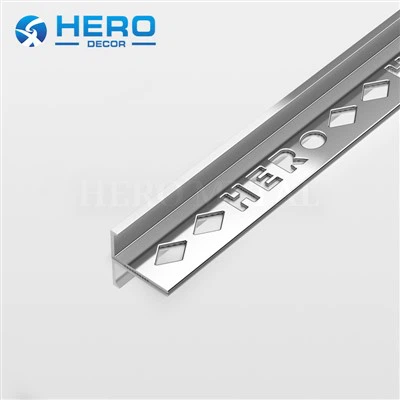 Perfil de borde recto de aluminio